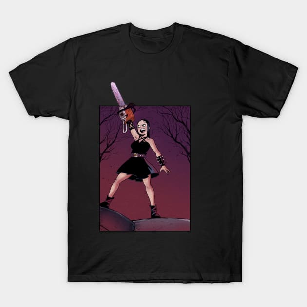 Sally Coffin vs Evil Dead T-Shirt by Vespasecca Merch